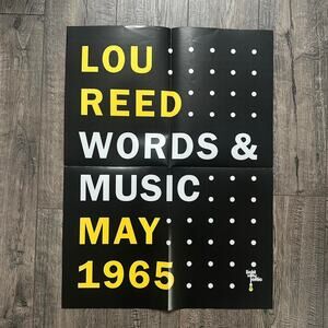 Rare Lou Reed Words & Music May 1965 Album Music Promo Poster